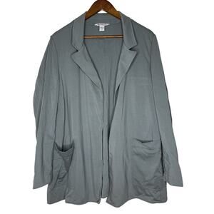 Athleta Modern Blazer Jacket Sage Green Longline Stretch Size 18 Plus